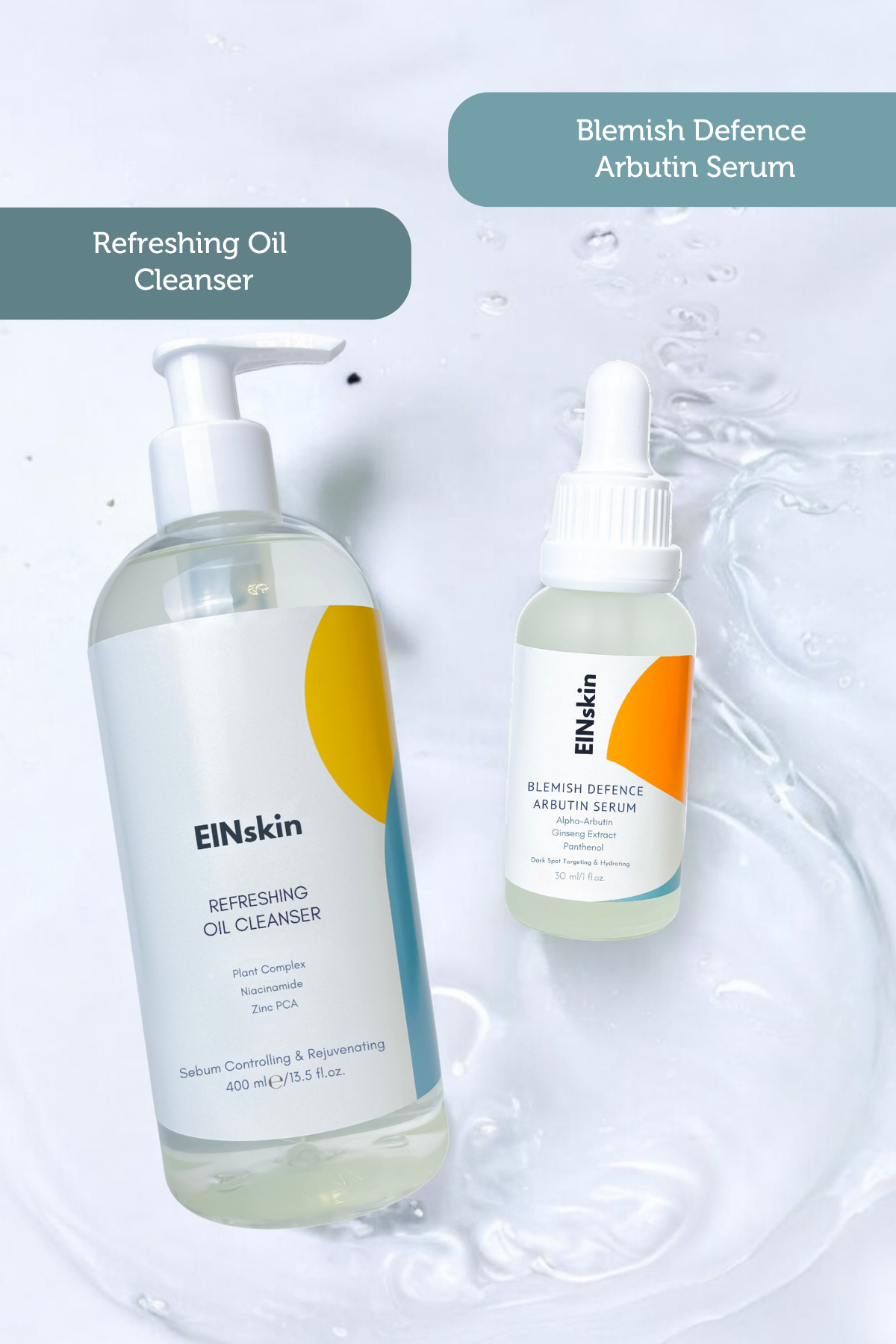 CANLANDIRICI CİLT TEMİZLEME YAĞI 400 ML + LEKE KARŞITI ARBUTİN SERUM 30 ML - İKİLİ SET